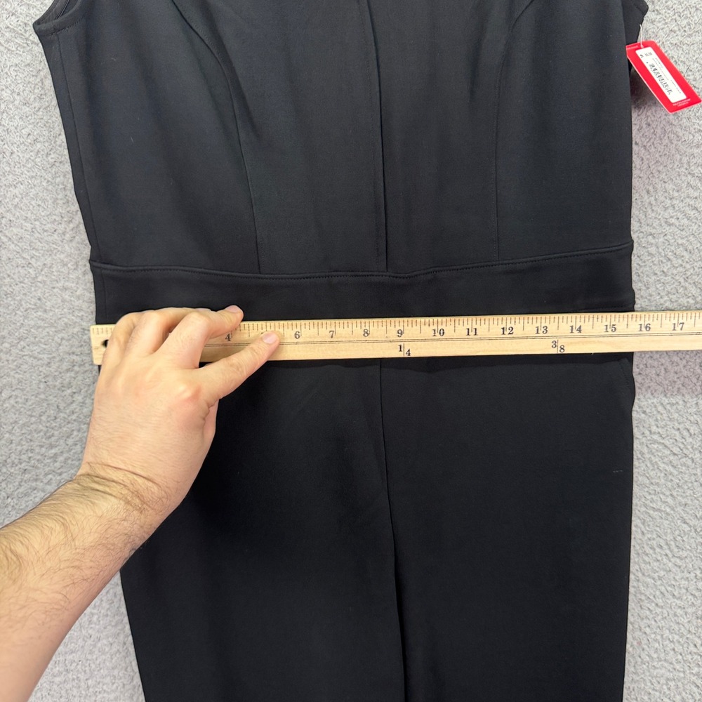 Spanx Jumpsuit Womens M Petite Black The Perfect‎ Sleeveless Wide Leg Comfort - Picture 10 of 16